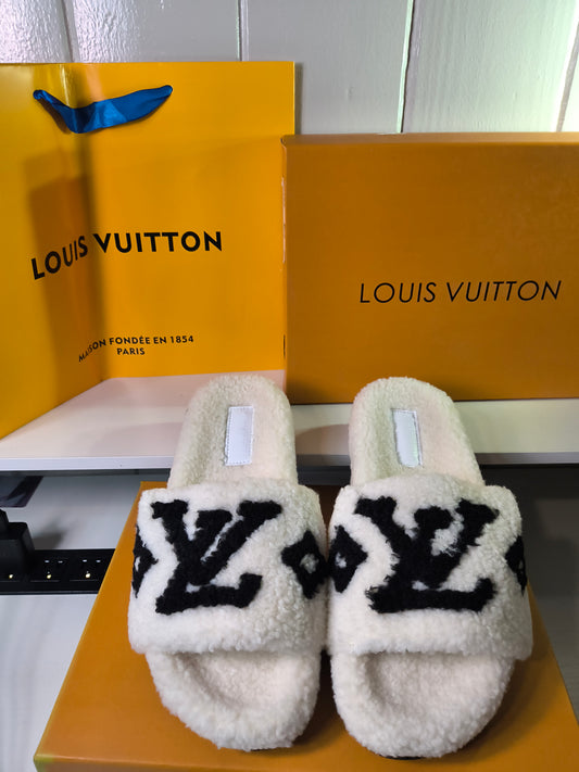 White Louis Slippers